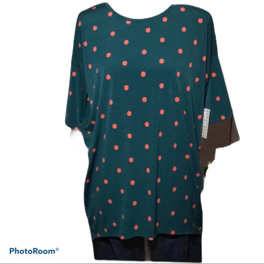 LuLaRoe Irma High Low Polka Dot Tunic Size XS